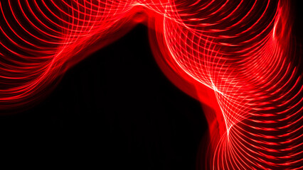 Abstract: Intriguing Swirls of Color on a Black Background