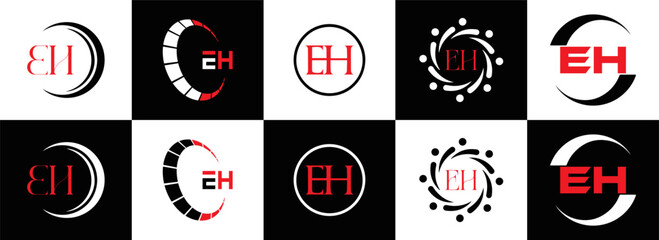 EH logo. E H design. White EH letter. EH, E H letter logo design. Initial letter EH linked circle uppercase monogram logo. E H letter logo vector design. top logo, Most Recent, Featured,