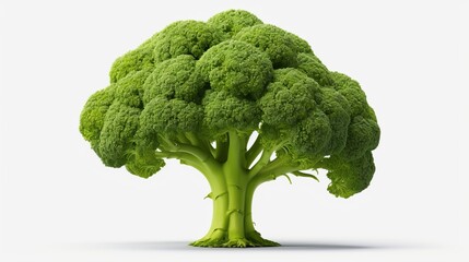 A broccoli that is 3d and has a transparent background. - obrazy, fototapety, plakaty