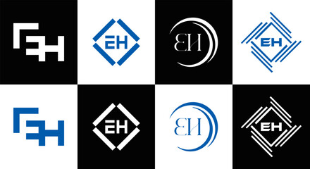 EH logo. E H design. White EH letter. EH, E H letter logo design. Initial letter EH linked circle uppercase monogram logo. E H letter logo vector design. top logo, Most Recent, Featured,