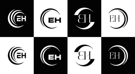 EH logo. E H design. White EH letter. EH, E H letter logo design. Initial letter EH linked circle uppercase monogram logo. E H letter logo vector design. top logo, Most Recent, Featured,