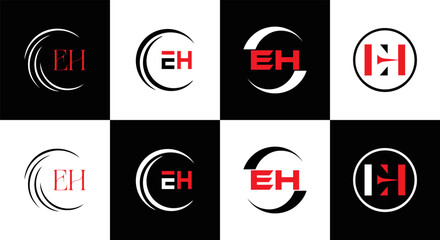 EH logo. E H design. White EH letter. EH, E H letter logo design. Initial letter EH linked circle uppercase monogram logo. E H letter logo vector design. top logo, Most Recent, Featured,