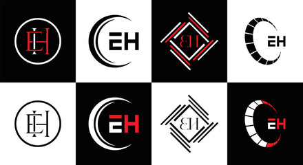 EH logo. E H design. White EH letter. EH, E H letter logo design. Initial letter EH linked circle uppercase monogram logo. E H letter logo vector design. top logo, Most Recent, Featured,