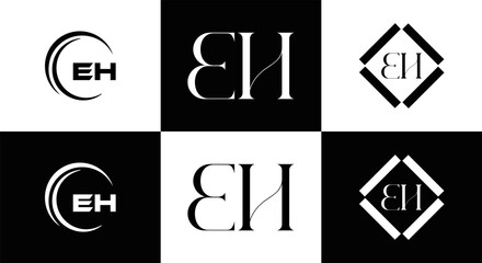 EH logo. E H design. White EH letter. EH, E H letter logo design. Initial letter EH linked circle uppercase monogram logo. E H letter logo vector design. top logo, Most Recent, Featured,