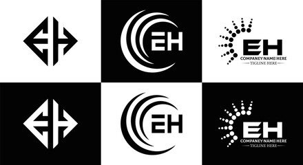 EH logo. E H design. White EH letter. EH, E H letter logo design. Initial letter EH linked circle uppercase monogram logo. E H letter logo vector design. top logo, Most Recent, Featured,