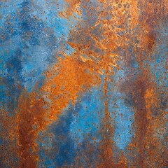 Soft Patina Symphony: Grunge Texture of Rusty Steel with Firefly Dance