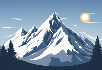 Snowy mountain