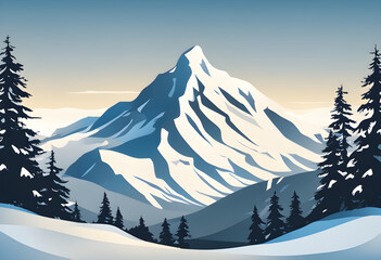 Snowy mountain