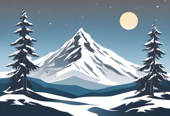 Snowy mountain