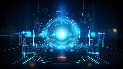 Fototapeta premium Abstract technology background Hi-tech communication concept futuristic digital innovation background vector illustration