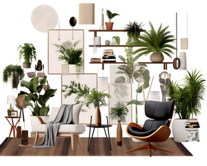 interior design concept home modern architecture furniture object idea generative Ai.