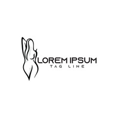 Beautifull lady skin logo design concept