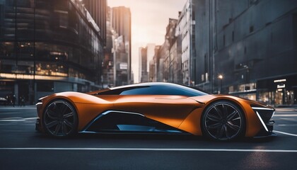 Concept Electric Supercar, a concept electric supercar with sleek lines and luminous accents