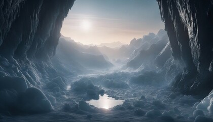 Crystal Caves of Enceladus, the sparkling crystal ice caves of Saturn's moon Enceladus