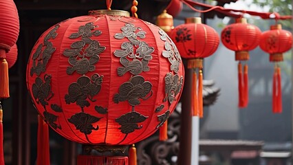 Chinese traditional red lantern

