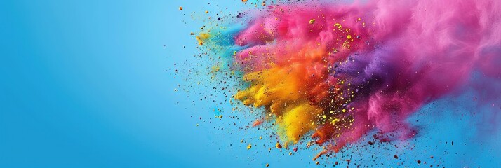 Holi concept with colorful powder
