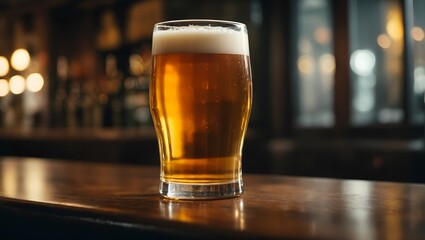 glass of beer on the table