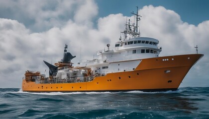 Fototapeta premium Ocean Research Vessel, an oceanographic research vessel on a scientific mission