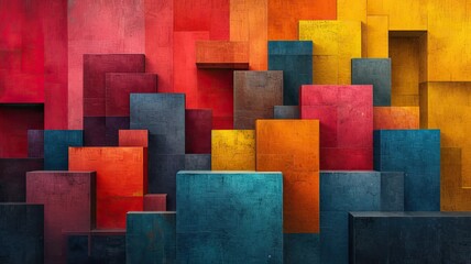 Background with colorful squares