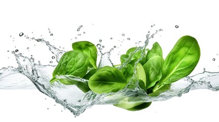 vegetables fall into the water with a splash. found on a white background onwhite background. Generative AI