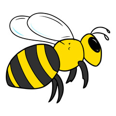 bee isolated illustration vector