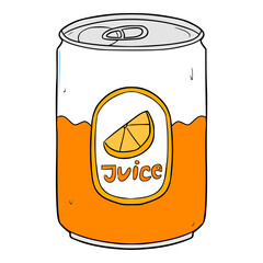 fresh orange juice can illustration isolated vector