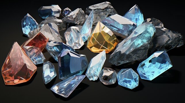 Glass shards that look like real things