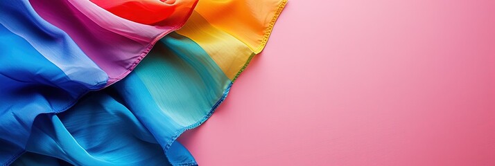 LGBTQIA concept on solid background with copy space - obrazy, fototapety, plakaty