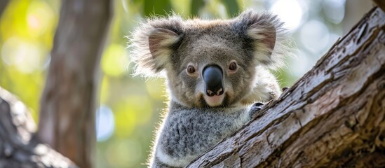Fototapeta premium Koalas at Sydney's Koal Park: A Serene Sanctuary for Koalas in Sydney's Koal Park Sanctuary