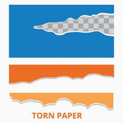 Color Torn paper pieces set. Torn paper background. Ripped different paper fragments collection. Torn paper bundle for collage, banner, sticker, poster, social media, add.