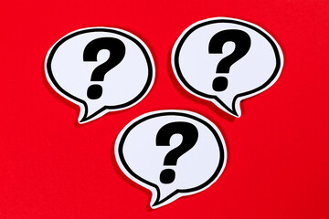 Question mark as a symbol for asking questions ask help problem information support speech bubble...