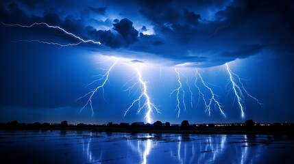 Naklejka na ściany i meble Thunderstorm lightning