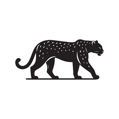 Jungle Emissary: Jaguar Silhouette Set Depicting the Mysterious Presence of this Stealthy Predator - Jaguar Illustration - Jaguar Vector
