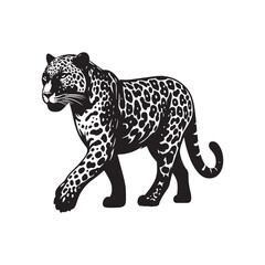 Eclipsed Majesty: Jaguar Silhouettes Eclipsing the Landscape with their Majestic Presence - Jaguar Illustration - Jaguar Vector
