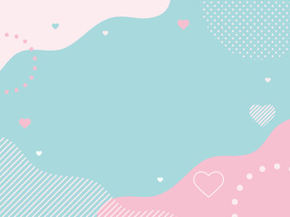 バレンタインデー　ホワイトデー　ポップ なハートの背景