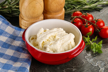 Italian delicous stracciatella cheese