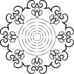 Vector Mandala Coloring Pages & Books