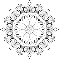 Vector Mandala Coloring Pages & Books