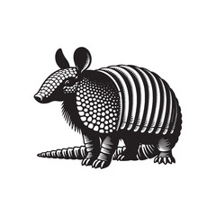 Intricate Armadillo Impressions: A Series of Silhouettes Depicting the Intricacies of Armadillo Outlines - Armadillo Silhouette - Armadillo Illustration - Armadillo Vector

