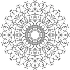 Vector Mandala Coloring Pages & Books