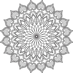 Vector Mandala Coloring Pages & Books