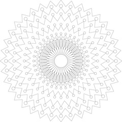 Vector Mandala Coloring Pages & Books