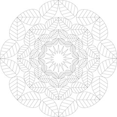 Vector Mandala Coloring Pages & Books