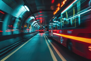 Fototapeta na wymiar Bus and underground traffic 