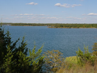 Scenic view of Lake Murray on a beautiful day.
