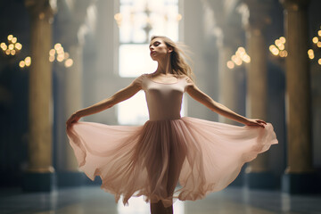 woman practicing ballet 