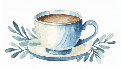 水彩風のコーヒーカップ