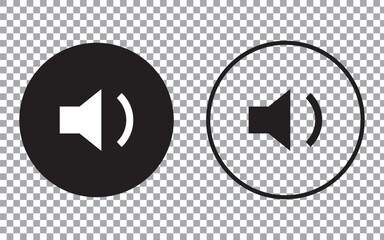 Speaker icon set. low volume icon vector. loudspeaker icon vector. sound symbol.