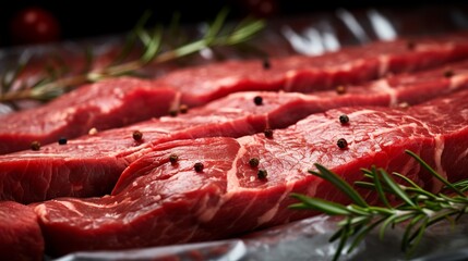Place the raw meat on baking paper and close it up