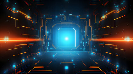 Fototapeta premium Abstract technology background Hi-tech communication concept futuristic digital innovation background vector illustration